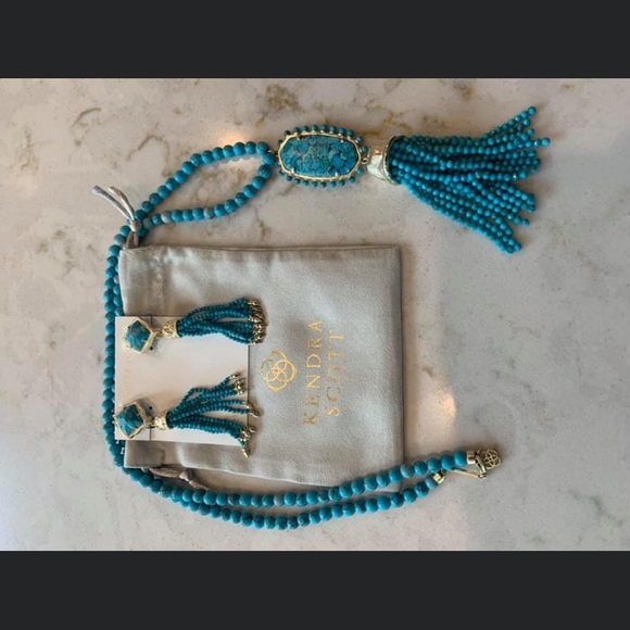 Kendra Scott- Turquoise Earring and Necklace Set - Picture 2 of 2